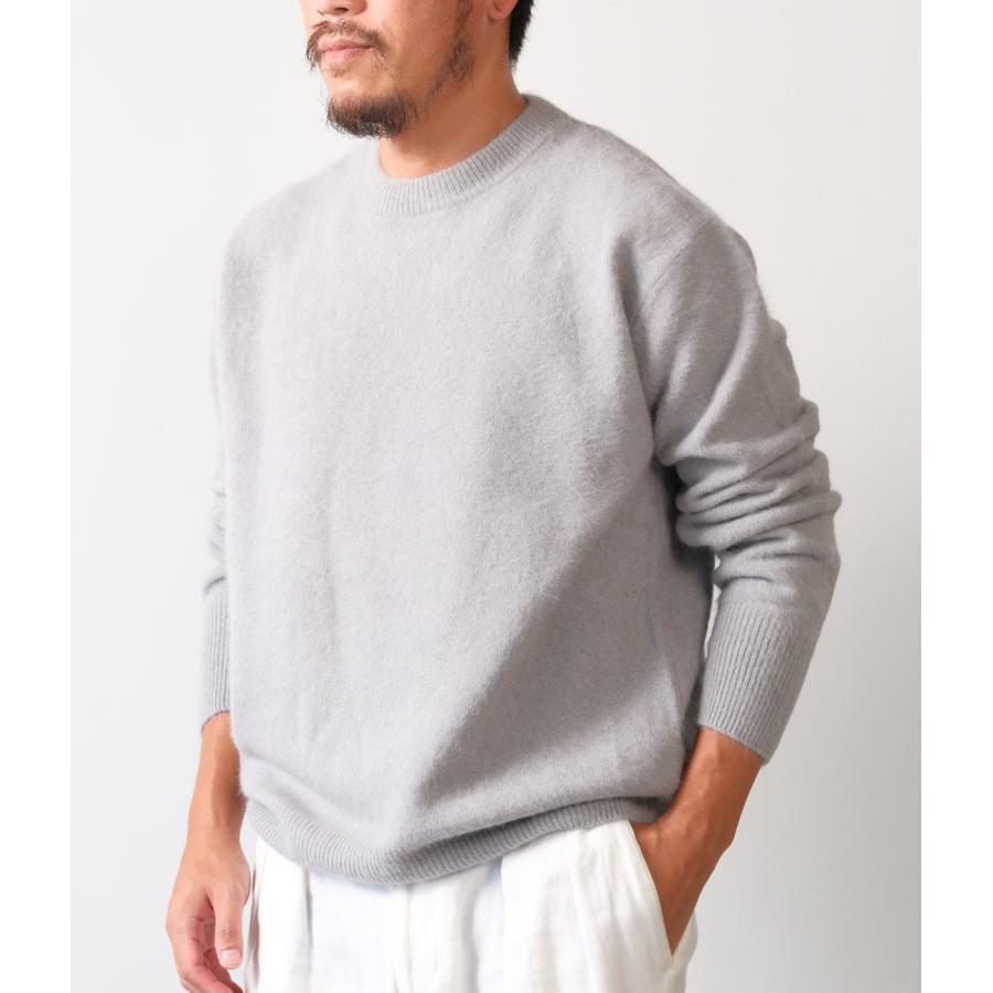【RENCONTRANT｜レンコントラント】FOX WOOL CREW NECK　フォックスウールクルーネック　ブラック　グレー　ネイビー　トップス　長袖【10058】 |  | 05