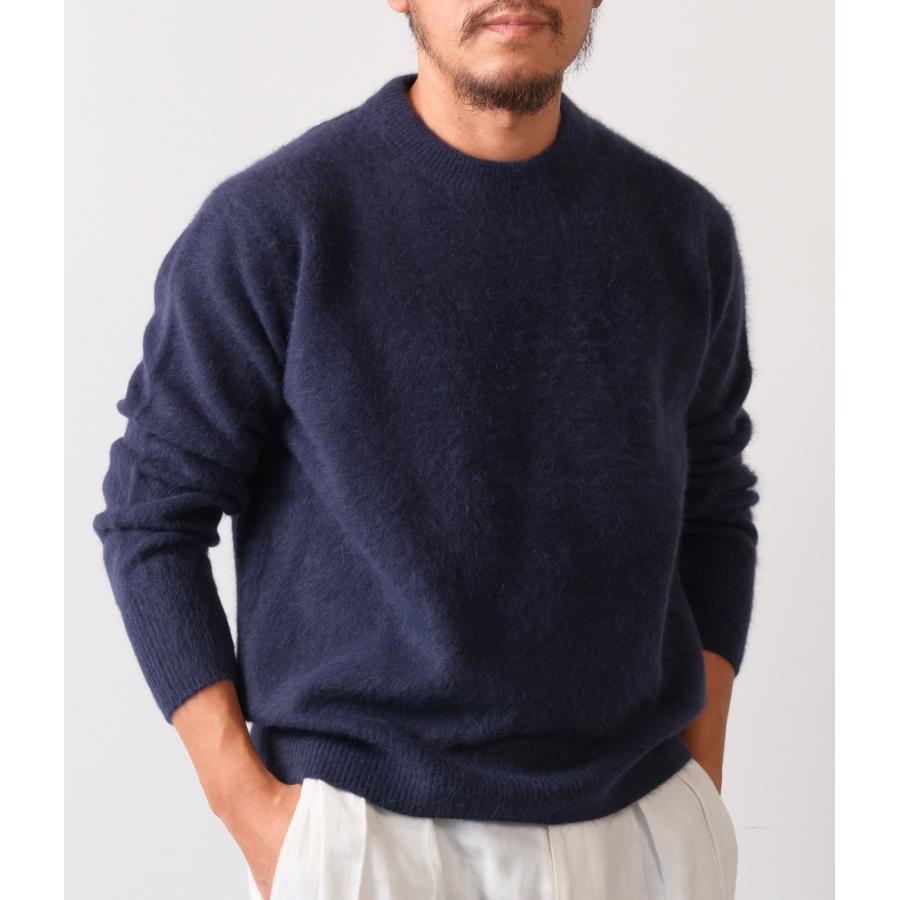 【RENCONTRANT｜レンコントラント】FOX WOOL CREW NECK　フォックスウールクルーネック　ブラック　グレー　ネイビー　トップス　長袖【10058】 |  | 07