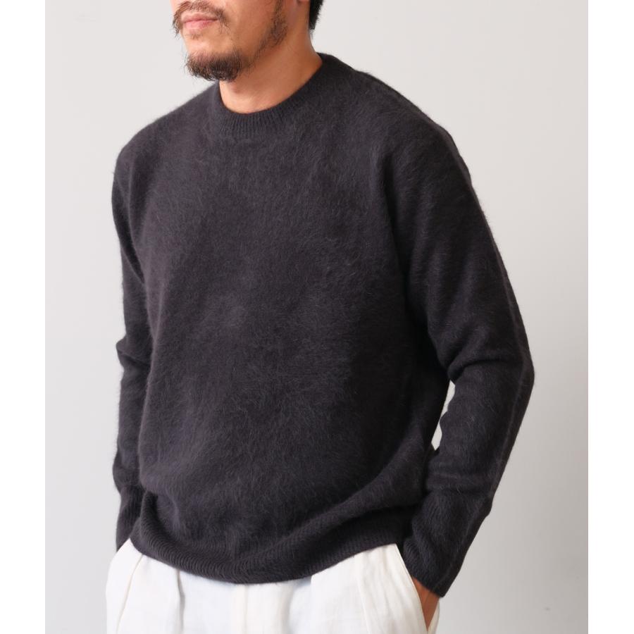 【RENCONTRANT｜レンコントラント】FOX WOOL CREW NECK　フォックスウールクルーネック　ブラック　グレー　ネイビー　トップス　長袖【10058】 |  | 09