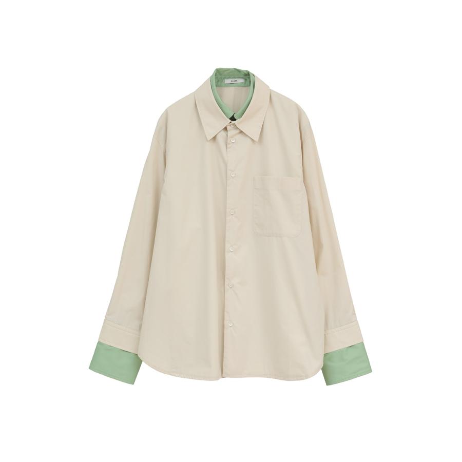 CLANE｜クラネ】ツートーンレイヤードシャツ TWO TONE LAYERED SHIRTS 
