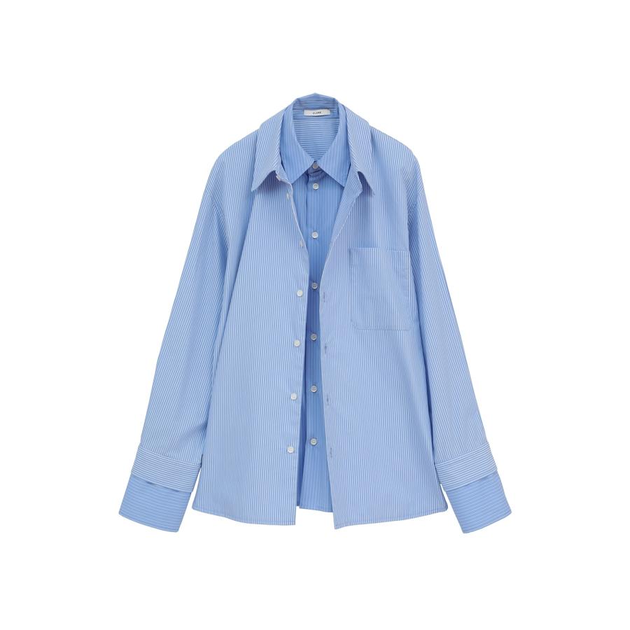 CLANE｜クラネ】ツートーンレイヤードシャツ TWO TONE LAYERED SHIRTS 