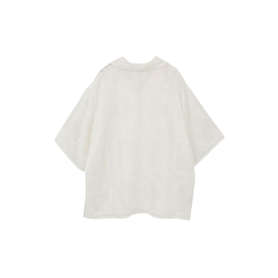 CLANE｜クラネ】エンブロイダリーレースボックスシャツ EMBROIDERY