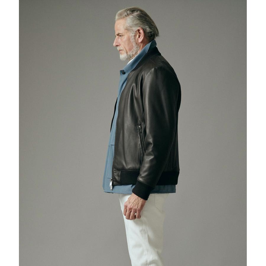 【junhashimoto｜ジュンハシモト】LEATHER MA-1　レザージャケット　アウター　ブラック　ダークブラウン　S　M　L　XL　メンズ【1022520004】 |  | 01