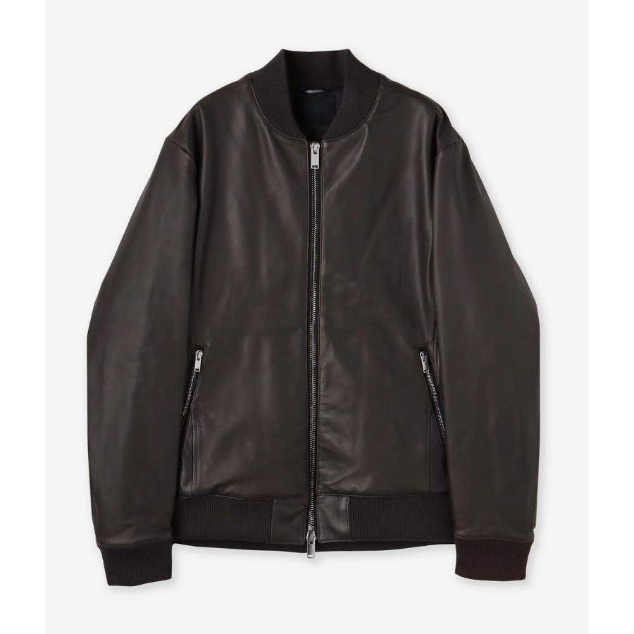 【junhashimoto｜ジュンハシモト】LEATHER MA-1　レザージャケット　アウター　ブラック　ダークブラウン　S　M　L　XL　メンズ【1022520004】 |  | 04