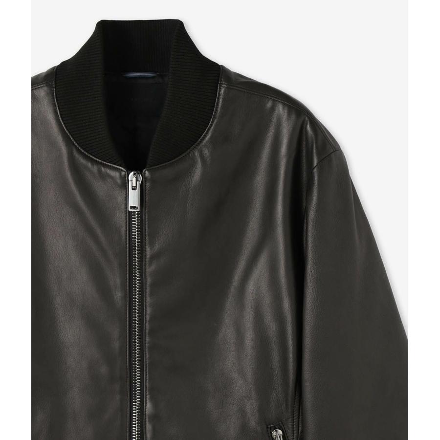 【junhashimoto｜ジュンハシモト】LEATHER MA-1　レザージャケット　アウター　ブラック　ダークブラウン　S　M　L　XL　メンズ【1022520004】 |  | 08