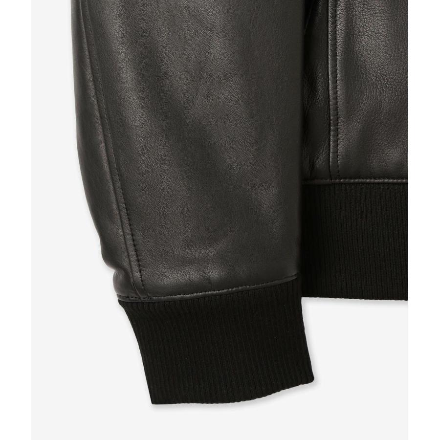 【junhashimoto｜ジュンハシモト】LEATHER MA-1　レザージャケット　アウター　ブラック　ダークブラウン　S　M　L　XL　メンズ【1022520004】 |  | 09