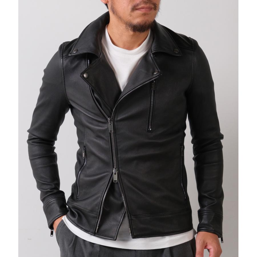 【junhashimoto｜ジュンハシモト】ダブルインナーライダース DOUBLE INNER RIDERS ブラック 羊革 快適 アウター ジャケット【1022620004】 |  | 14