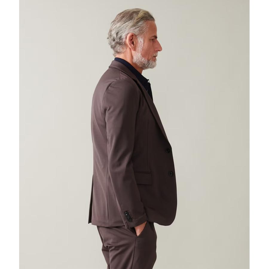 【junhashimoto｜ジュンハシモト】ノッチドラペルツーボタンジャケット NOTCHED LAPEL 2B JACKET カーキ ダークブラウン ナイロン セットアップ【1032620002】 |  | 01