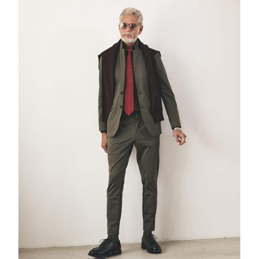【junhashimoto｜ジュンハシモト】ノッチドラペルツーボタンジャケット NOTCHED LAPEL 2B JACKET カーキ ダークブラウン ナイロン セットアップ【1032620002】 |  | 05