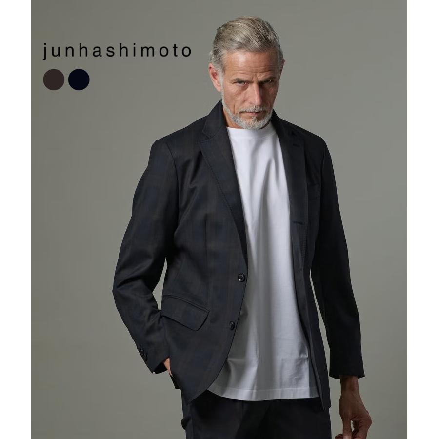 【junhashimoto｜ジュンハシモト】ライトジャケット 3-ROLL-2 LIGHT JACKET ブラウンチェック ウール 上品 快適 メンズ セットアップ ビジネス【1032620003】 | 