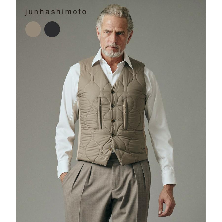 【junhashimoto|ジュンハシモト】QUILTING INNER VEST　ベスト　ジャケット　アウター　グレージュ　ブラック　メンズ　S　M　L　XL【1042520003】 | 