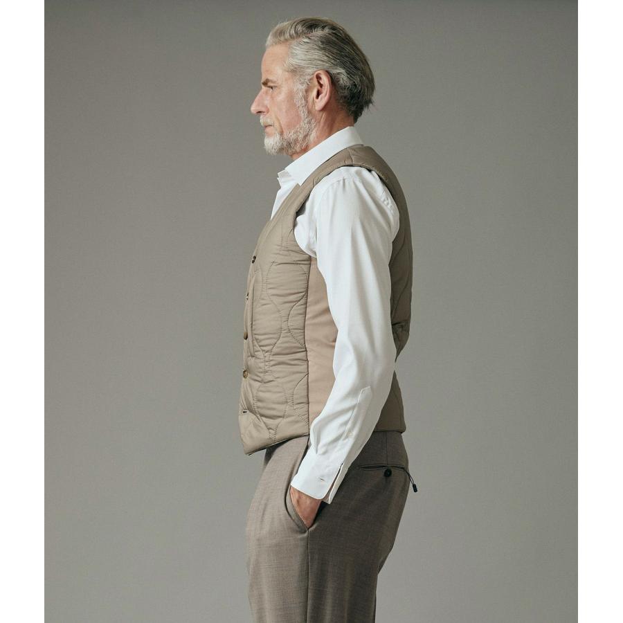 【junhashimoto|ジュンハシモト】QUILTING INNER VEST　ベスト　ジャケット　アウター　グレージュ　ブラック　メンズ　S　M　L　XL【1042520003】 |  | 01