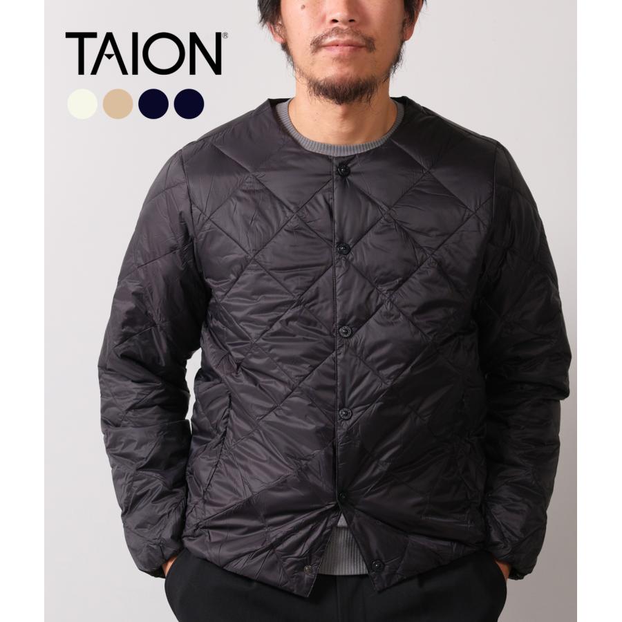 TAION｜タイオン】CITY CREW NECK DOWN JACKET クルーネックダウン
