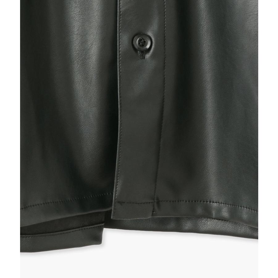 【junhashimoto｜ジュンハシモト】MEGA BIG LEATHER SHIRT　メガビッグレザーシャツ　ブラック　ブラウン　メンズ　アウター【1062520002】 |  | 10