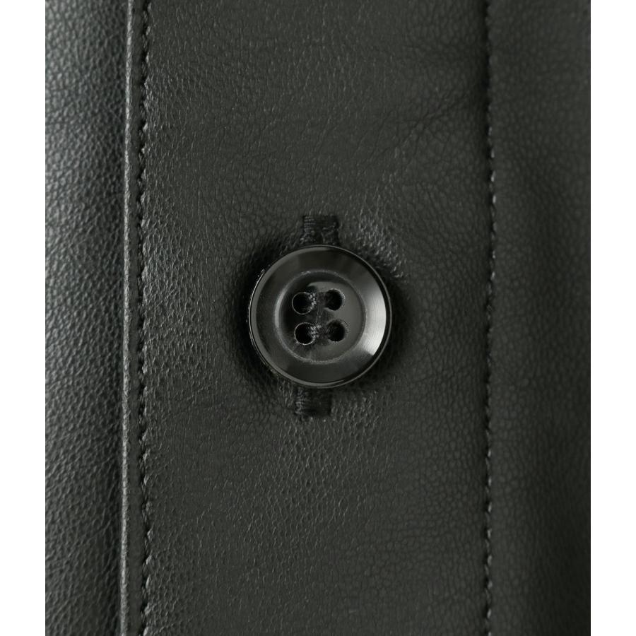 【junhashimoto｜ジュンハシモト】MEGA BIG LEATHER SHIRT　メガビッグレザーシャツ　ブラック　ブラウン　メンズ　アウター【1062520002】 |  | 11