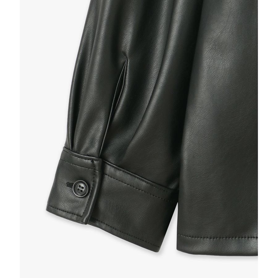 【junhashimoto｜ジュンハシモト】MEGA BIG LEATHER SHIRT　メガビッグレザーシャツ　ブラック　ブラウン　メンズ　アウター【1062520002】 |  | 13