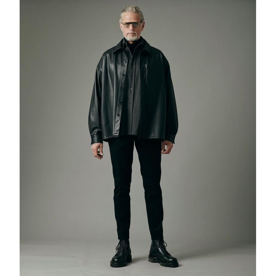【junhashimoto｜ジュンハシモト】MEGA BIG LEATHER SHIRT　メガビッグレザーシャツ　ブラック　ブラウン　メンズ　アウター【1062520002】 |  | 03