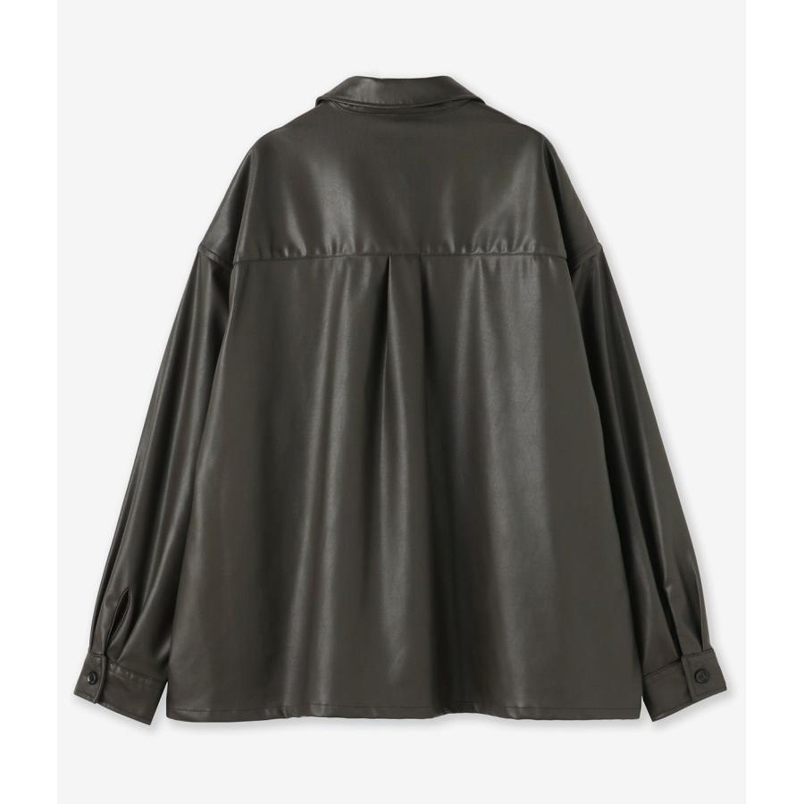 【junhashimoto｜ジュンハシモト】MEGA BIG LEATHER SHIRT　メガビッグレザーシャツ　ブラック　ブラウン　メンズ　アウター【1062520002】 |  | 05