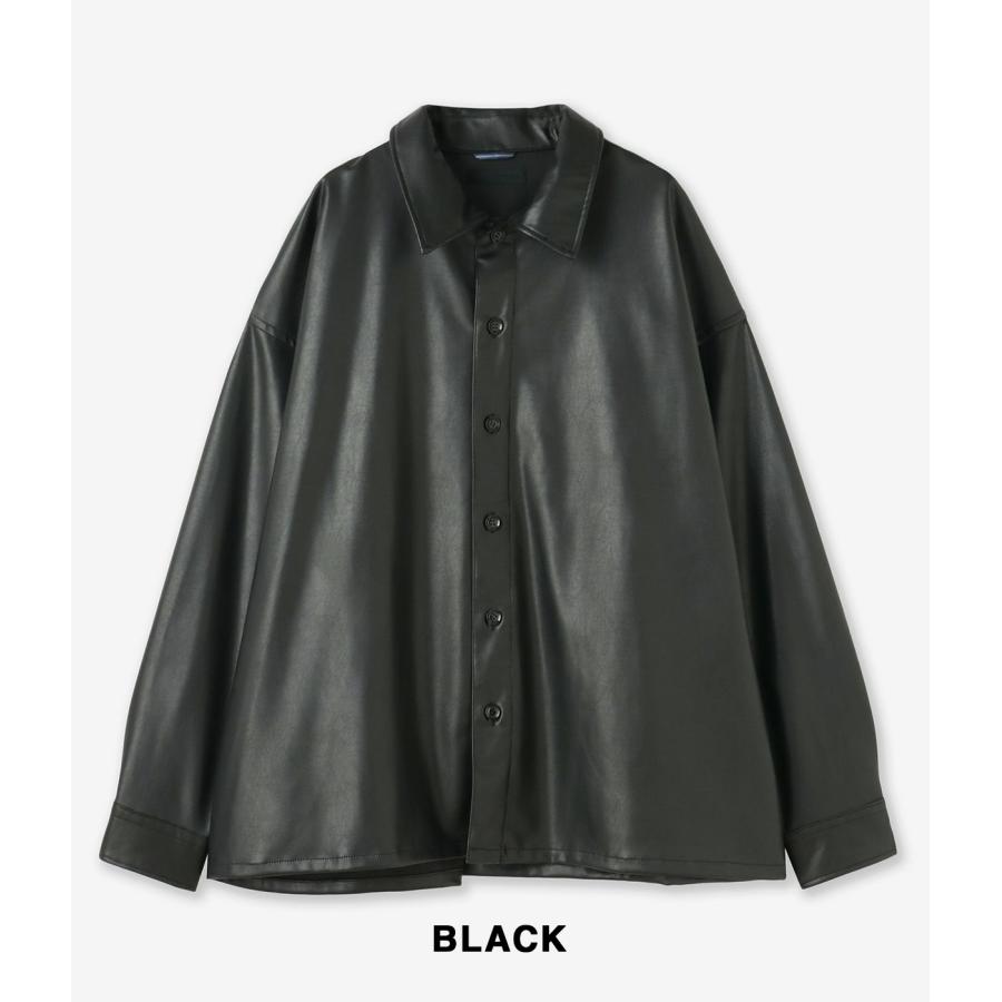 【junhashimoto｜ジュンハシモト】MEGA BIG LEATHER SHIRT　メガビッグレザーシャツ　ブラック　ブラウン　メンズ　アウター【1062520002】 |  | 06