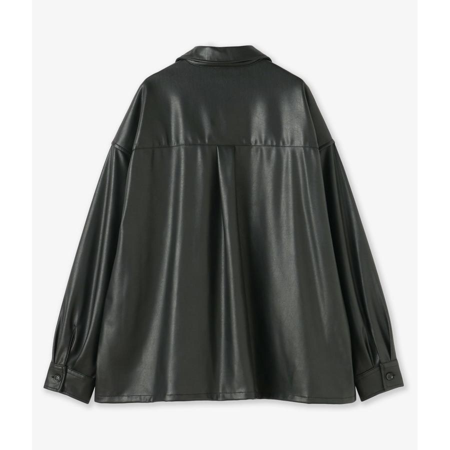 【junhashimoto｜ジュンハシモト】MEGA BIG LEATHER SHIRT　メガビッグレザーシャツ　ブラック　ブラウン　メンズ　アウター【1062520002】 |  | 07