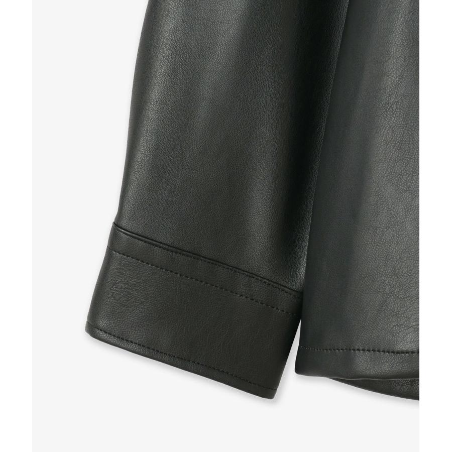 【junhashimoto｜ジュンハシモト】MEGA BIG LEATHER SHIRT　メガビッグレザーシャツ　ブラック　ブラウン　メンズ　アウター【1062520002】 |  | 09