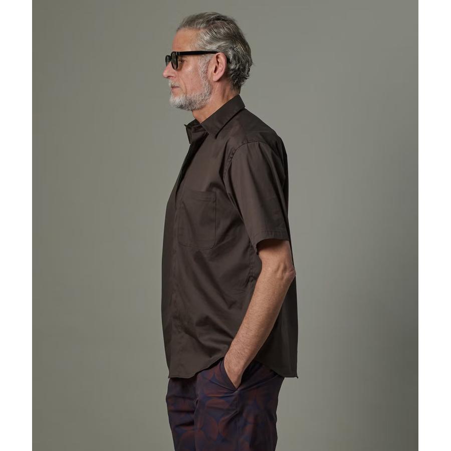 【junhashimoto｜ジュンハシモト】フライフロントショートスリーブ FLY-FRONT S/S マスタード ネイビー ブラウン コットン ナイロン メンズ【1062620002】 |  | 01