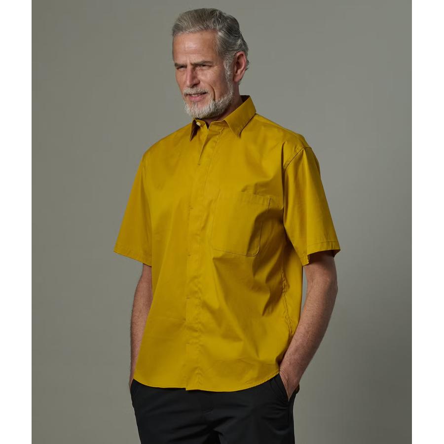 【junhashimoto｜ジュンハシモト】フライフロントショートスリーブ FLY-FRONT S/S マスタード ネイビー ブラウン コットン ナイロン メンズ【1062620002】 |  | 04