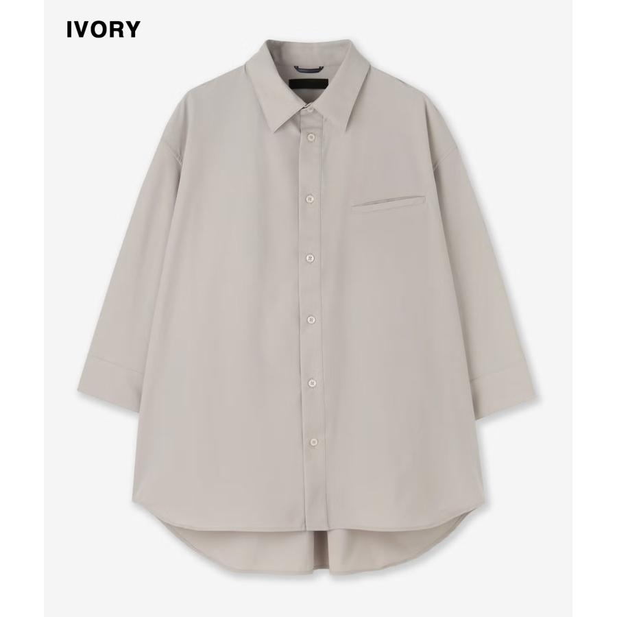 【junhashimoto｜ジュンハシモト】ロールアップシャツ 3/4 ROLL-UP SHIRT アイボリー 鶯 ネイビー 上品 高級感 メンズ セットアップ【1062620003】 |  | 12