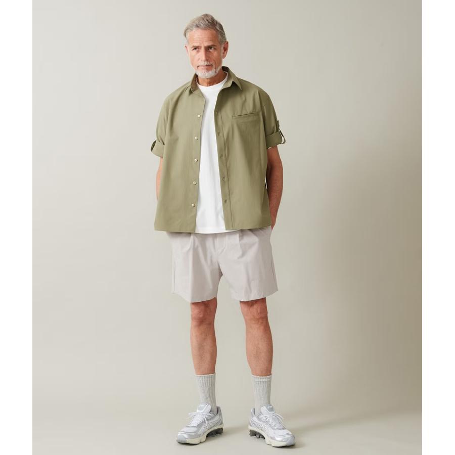 【junhashimoto｜ジュンハシモト】ロールアップシャツ 3/4 ROLL-UP SHIRT アイボリー 鶯 ネイビー 上品 高級感 メンズ セットアップ【1062620003】 |  | 05