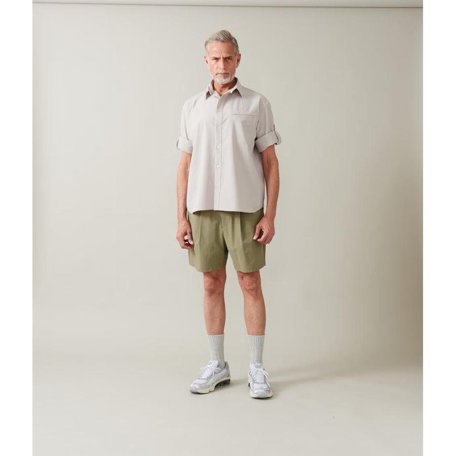 【junhashimoto｜ジュンハシモト】ロールアップシャツ 3/4 ROLL-UP SHIRT アイボリー 鶯 ネイビー 上品 高級感 メンズ セットアップ【1062620003】 |  | 06