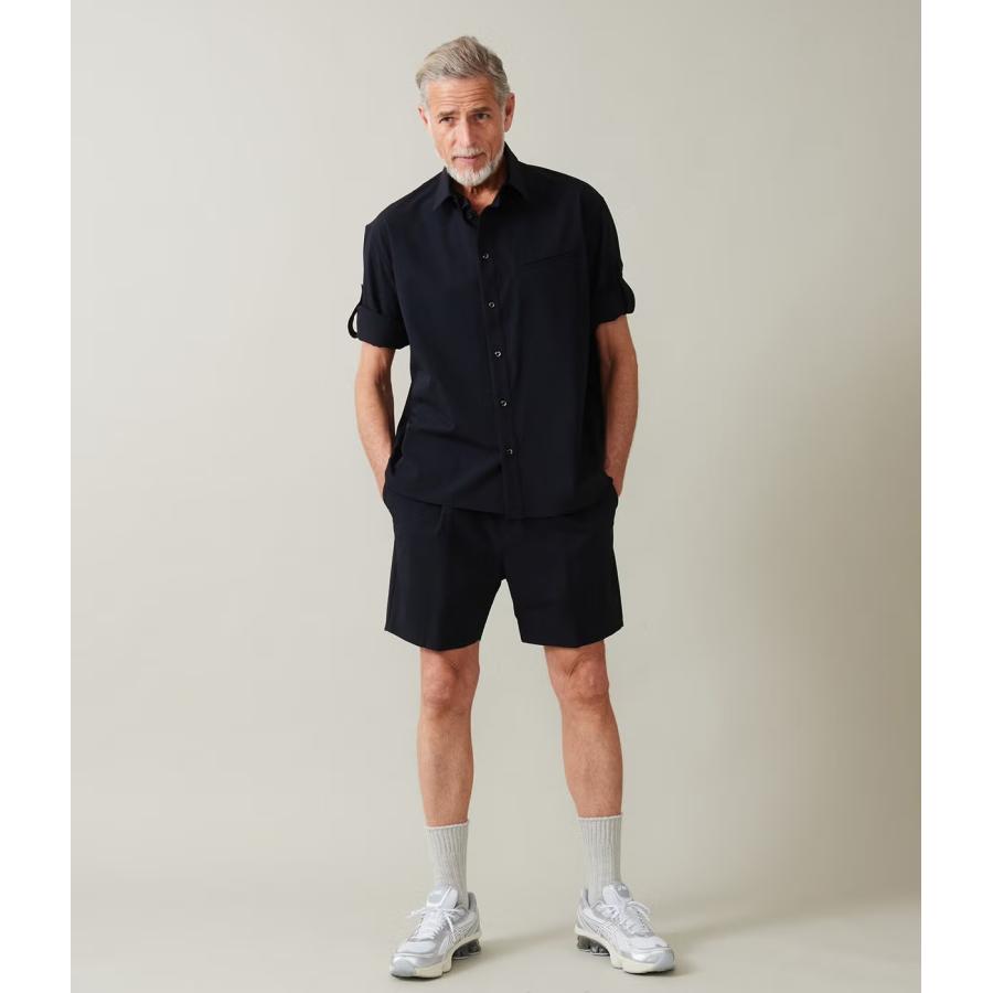 【junhashimoto｜ジュンハシモト】ロールアップシャツ 3/4 ROLL-UP SHIRT アイボリー 鶯 ネイビー 上品 高級感 メンズ セットアップ【1062620003】 |  | 07