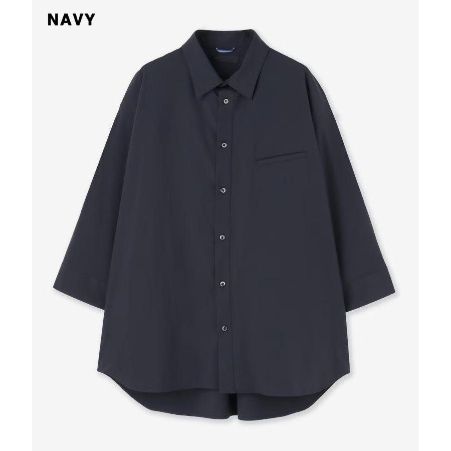 【junhashimoto｜ジュンハシモト】ロールアップシャツ 3/4 ROLL-UP SHIRT アイボリー 鶯 ネイビー 上品 高級感 メンズ セットアップ【1062620003】 |  | 08