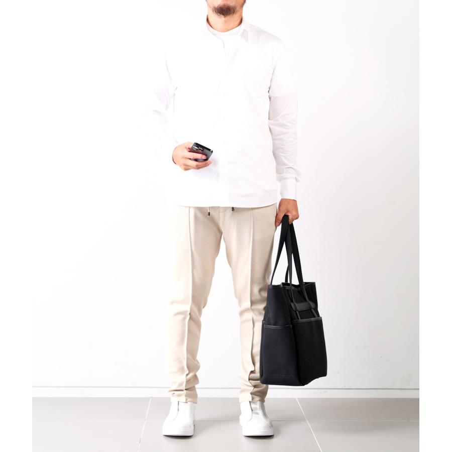 【junhashimoto｜ジュンハシモト】レギュラーカラーロングスリーブ REGULAR COLLAR L/S 白 黒 ポリエステル 上品 ビジネスカジュアル きれいめ【1062620005】 |  | 02