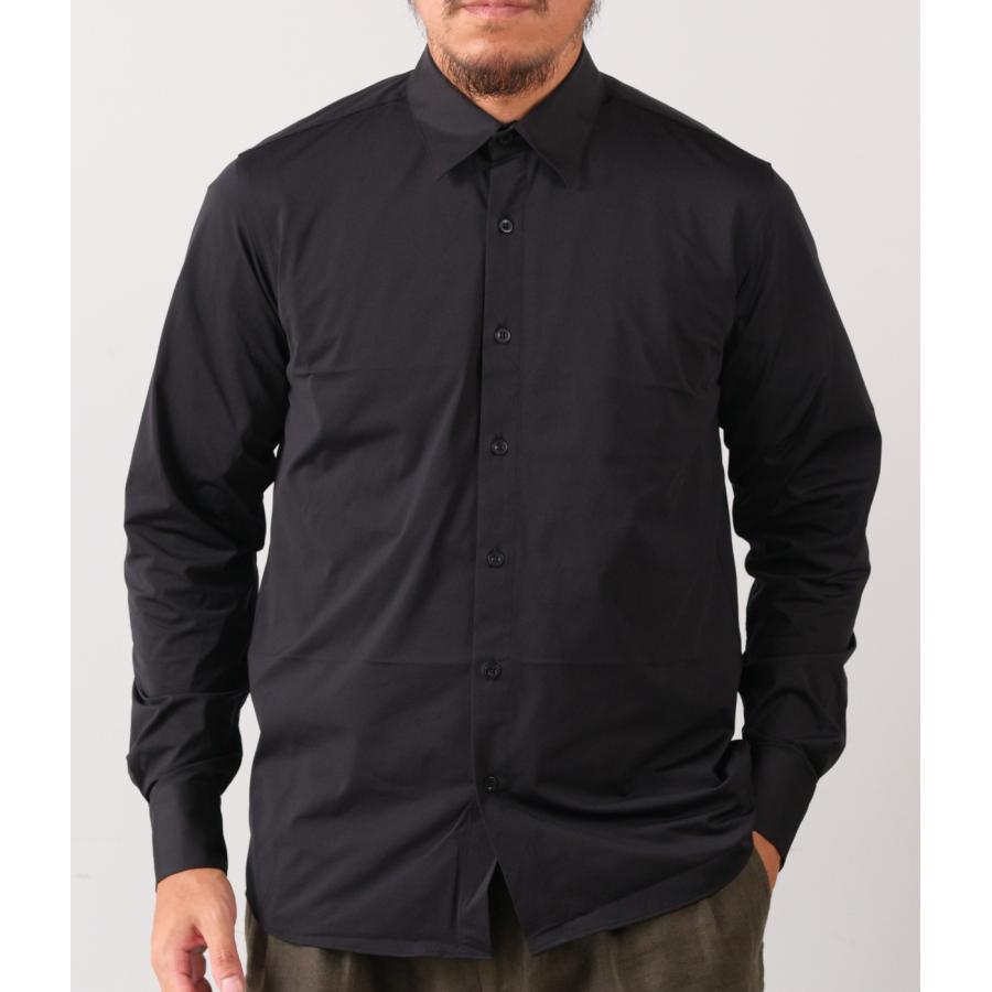 【junhashimoto｜ジュンハシモト】レギュラーカラーロングスリーブ REGULAR COLLAR L/S 白 黒 ポリエステル 上品 ビジネスカジュアル きれいめ【1062620005】 |  | 03