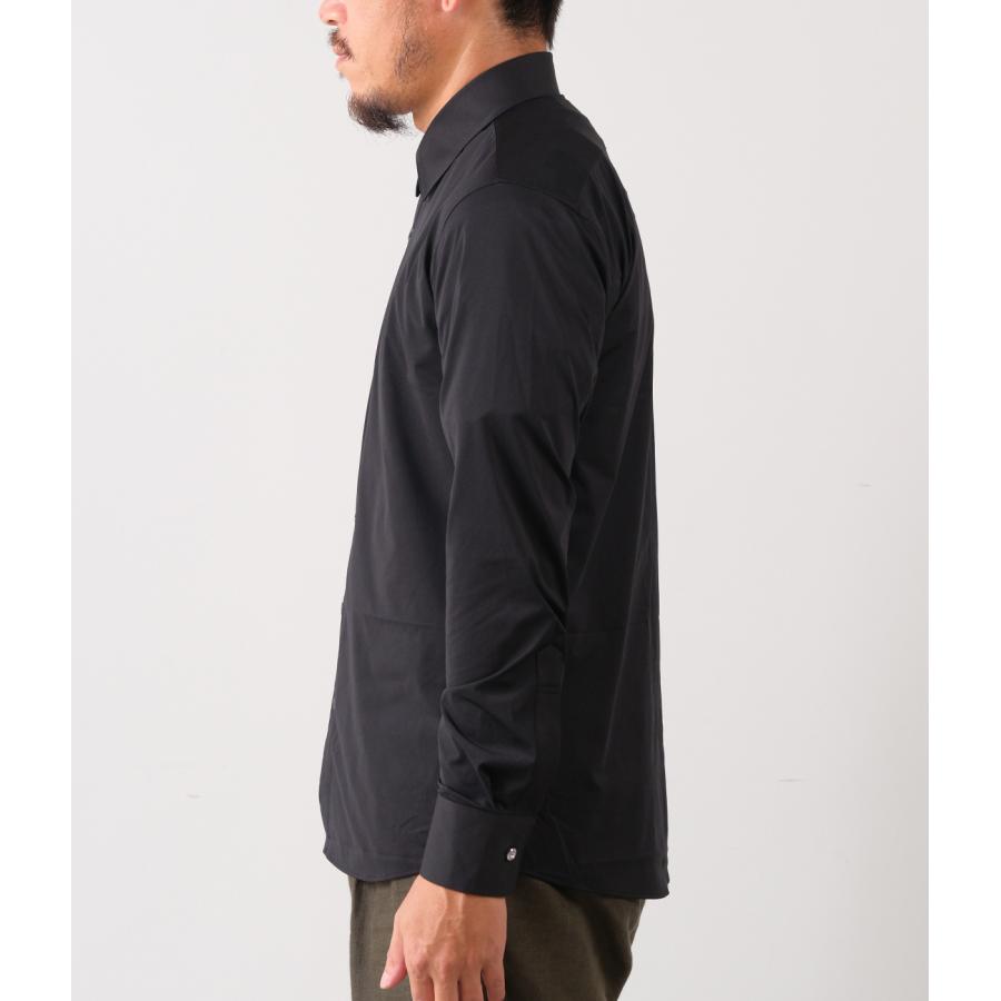 【junhashimoto｜ジュンハシモト】レギュラーカラーロングスリーブ REGULAR COLLAR L/S 白 黒 ポリエステル 上品 ビジネスカジュアル きれいめ【1062620005】 |  | 04