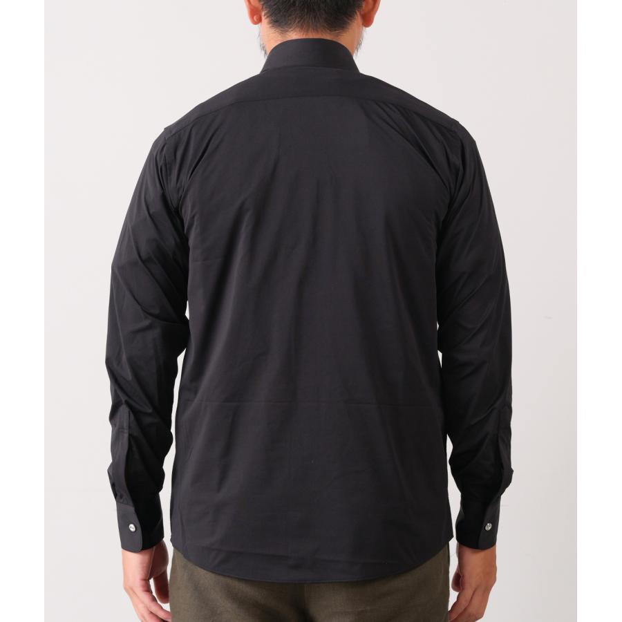 【junhashimoto｜ジュンハシモト】レギュラーカラーロングスリーブ REGULAR COLLAR L/S 白 黒 ポリエステル 上品 ビジネスカジュアル きれいめ【1062620005】 |  | 05