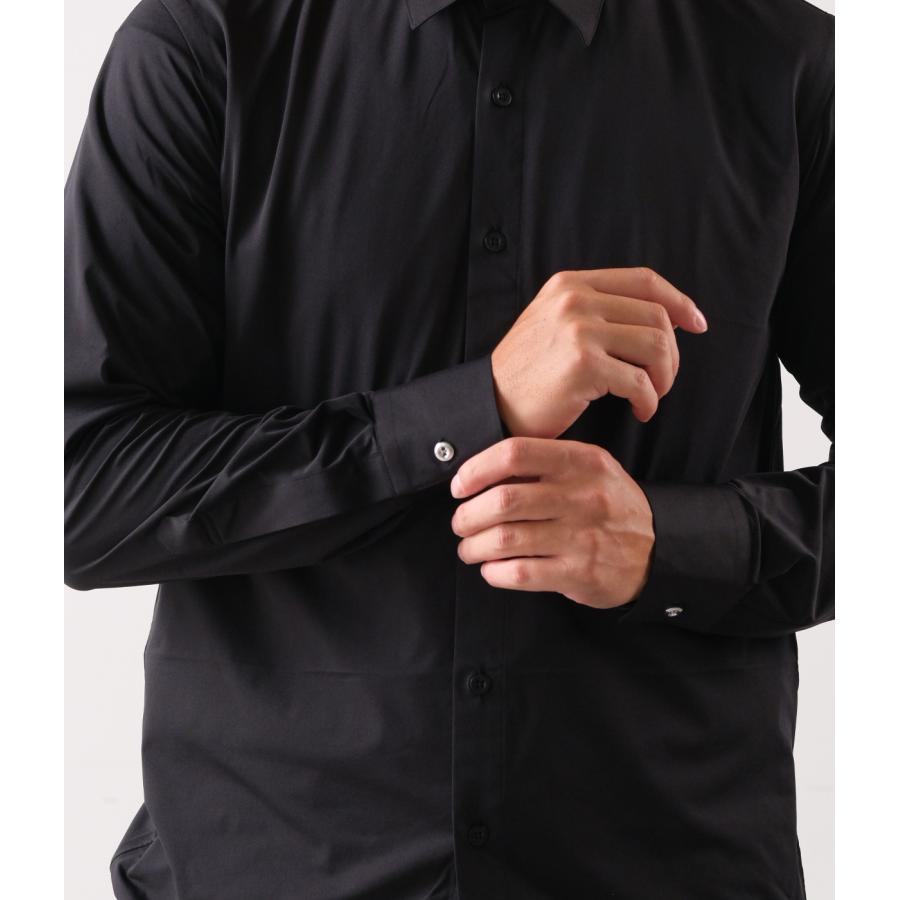 【junhashimoto｜ジュンハシモト】レギュラーカラーロングスリーブ REGULAR COLLAR L/S 白 黒 ポリエステル 上品 ビジネスカジュアル きれいめ【1062620005】 |  | 06