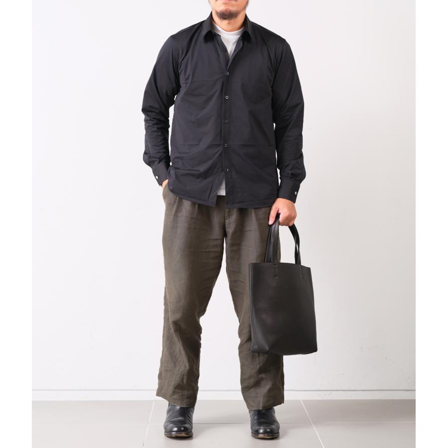 【junhashimoto｜ジュンハシモト】レギュラーカラーロングスリーブ REGULAR COLLAR L/S 白 黒 ポリエステル 上品 ビジネスカジュアル きれいめ【1062620005】 |  | 07