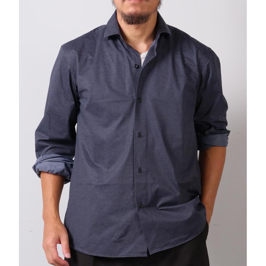 【junhashimoto｜ジュンハシモト】ホリゾンタルカラーロングスリーブ HORIZONTAL COLLAR L/S インディゴ ブラウン ブラック 通気性【1062620006】 |  | 12