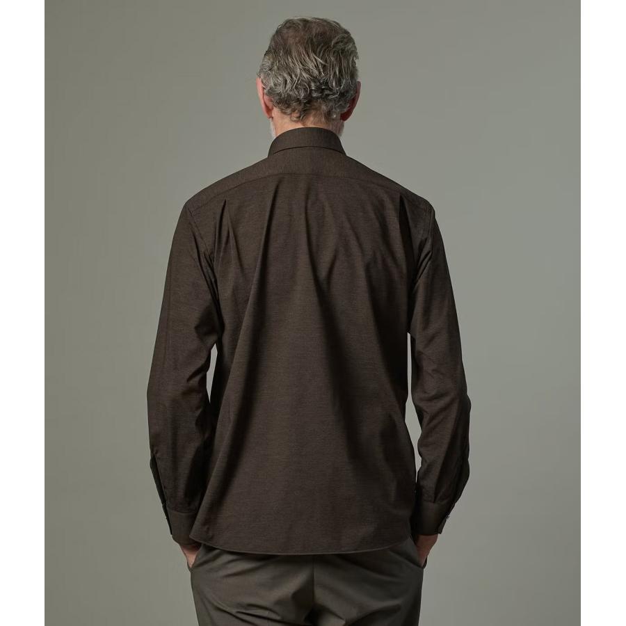 【junhashimoto｜ジュンハシモト】ホリゾンタルカラーロングスリーブ HORIZONTAL COLLAR L/S インディゴ ブラウン ブラック 通気性【1062620006】 |  | 02