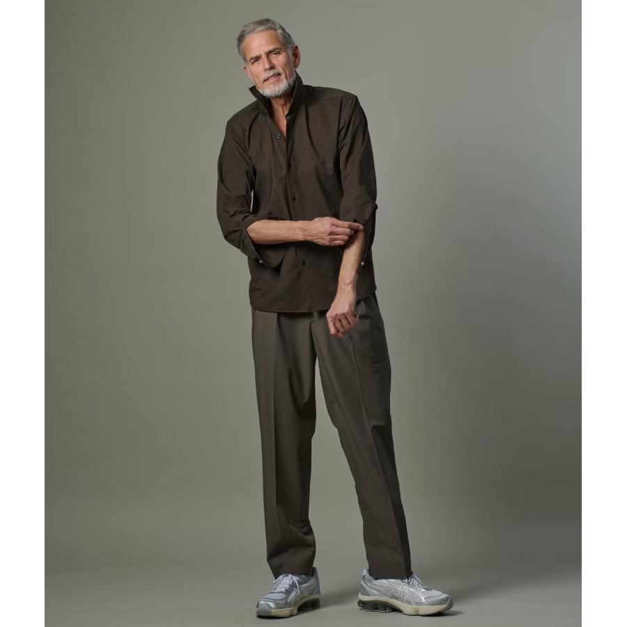 【junhashimoto｜ジュンハシモト】ホリゾンタルカラーロングスリーブ HORIZONTAL COLLAR L/S インディゴ ブラウン ブラック 通気性【1062620006】 |  | 03