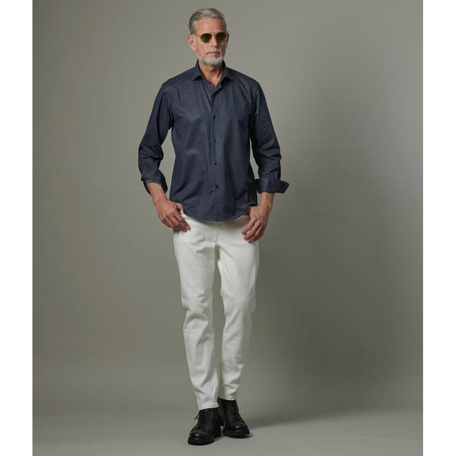【junhashimoto｜ジュンハシモト】ホリゾンタルカラーロングスリーブ HORIZONTAL COLLAR L/S インディゴ ブラウン ブラック 通気性【1062620006】 |  | 05