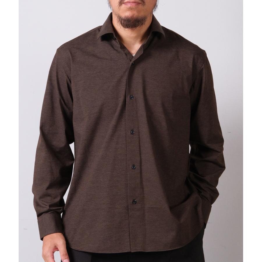 【junhashimoto｜ジュンハシモト】ホリゾンタルカラーロングスリーブ HORIZONTAL COLLAR L/S インディゴ ブラウン ブラック 通気性【1062620006】 |  | 08