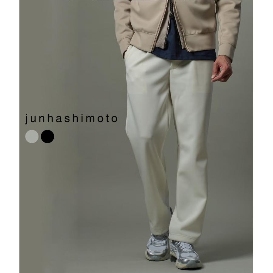 【junhashimoto｜ジュンハシモト】ワンタックストレートイージーパンツ 1_TUCK STRAIGHT EASY PANTS ホワイト ブラック 快適 セットアップ【1072620004】 | 