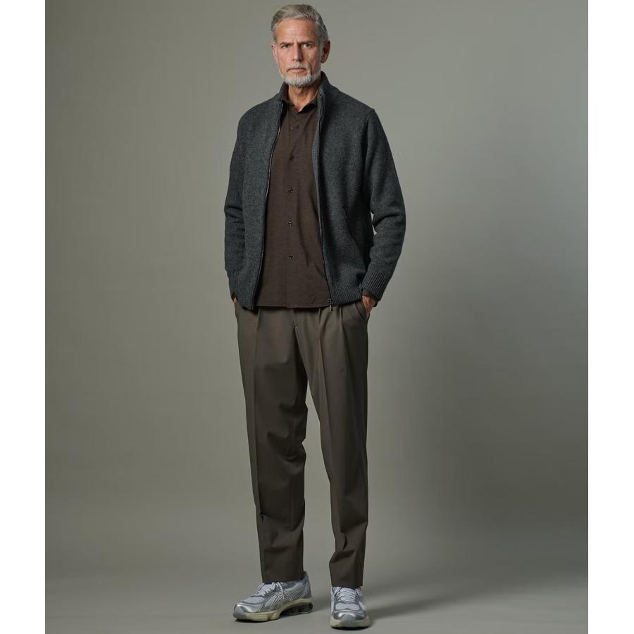 【junhashimoto｜ジュンハシモト】2タッククラシカルパンツ 2_TUCK CLASSICAL PANTS ブラウン グレー ポリエステル セットアップ スラックス【1072620006】 |  | 02