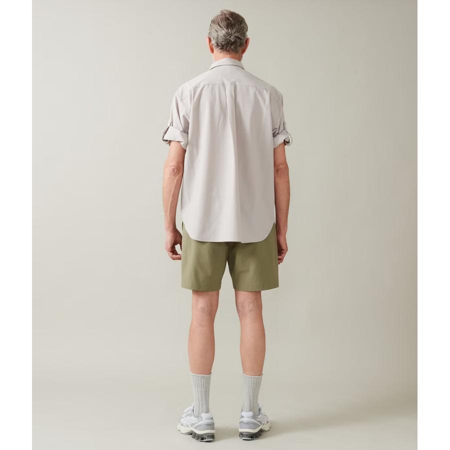 【junhashimoto｜ジュンハシモト】ワンタックショーツ 1_TUCK SHORTS アイボリー 鶯 ネイビー ナイロン ウール 伸縮性 短パン セットアップ【1072620008】 |  | 05