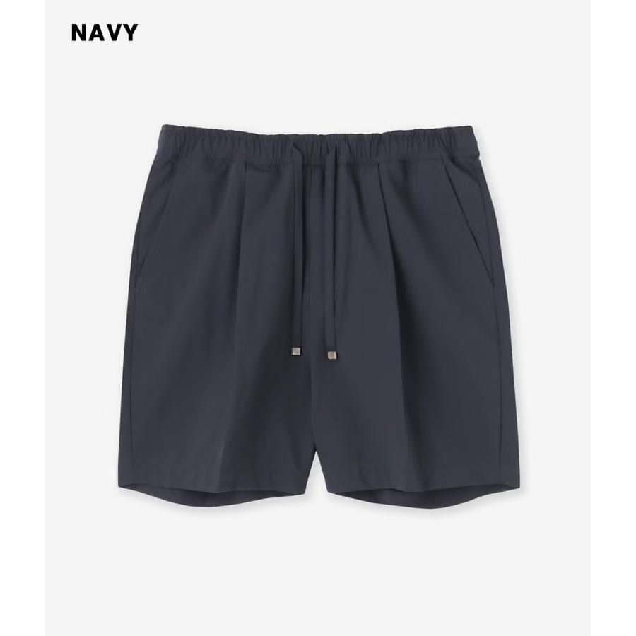 【junhashimoto｜ジュンハシモト】ワンタックショーツ 1_TUCK SHORTS アイボリー 鶯 ネイビー ナイロン ウール 伸縮性 短パン セットアップ【1072620008】 |  | 08