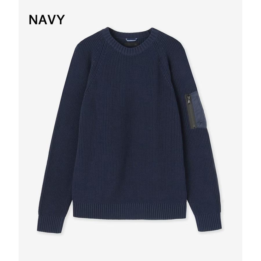 【junhashimoto｜ジュンハシモト】アーミーニット ARMY KNIT ネイビー ブラック コットン ナイロン ミリタリー 上品 快適 メンズ カジュアル 冬【1092620002】 |  | 10
