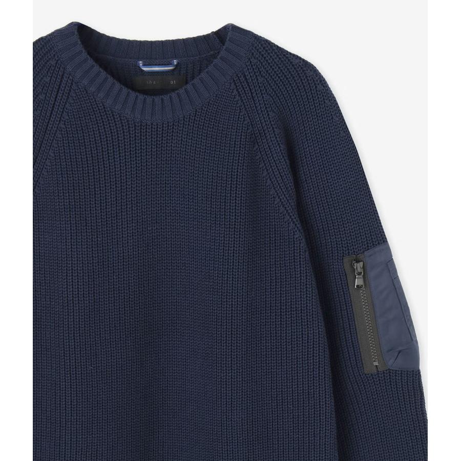 【junhashimoto｜ジュンハシモト】アーミーニット ARMY KNIT ネイビー ブラック コットン ナイロン ミリタリー 上品 快適 メンズ カジュアル 冬【1092620002】 |  | 13