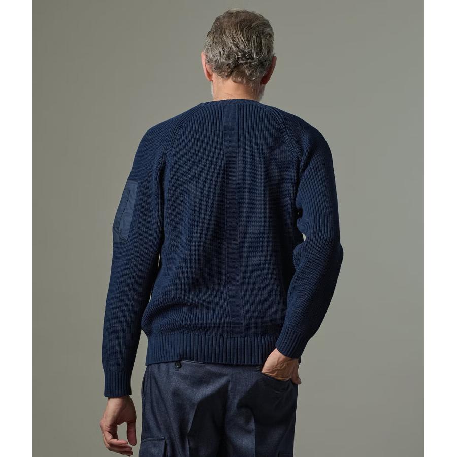 【junhashimoto｜ジュンハシモト】アーミーニット ARMY KNIT ネイビー ブラック コットン ナイロン ミリタリー 上品 快適 メンズ カジュアル 冬【1092620002】 |  | 02